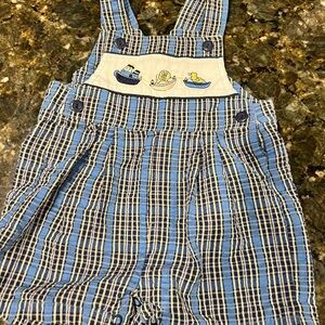 Vintage Carters overalls with duck, bathtub size 6-9 months